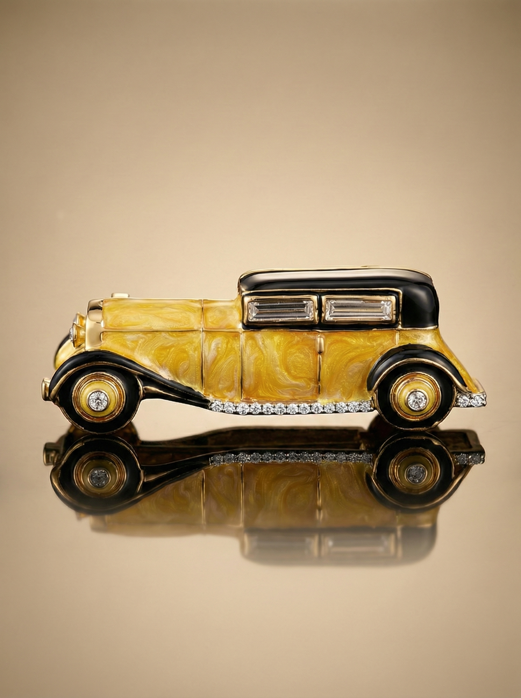 Amber Classic Lab Diamond Brooch - Fiona Diamonds - Fiona Diamonds