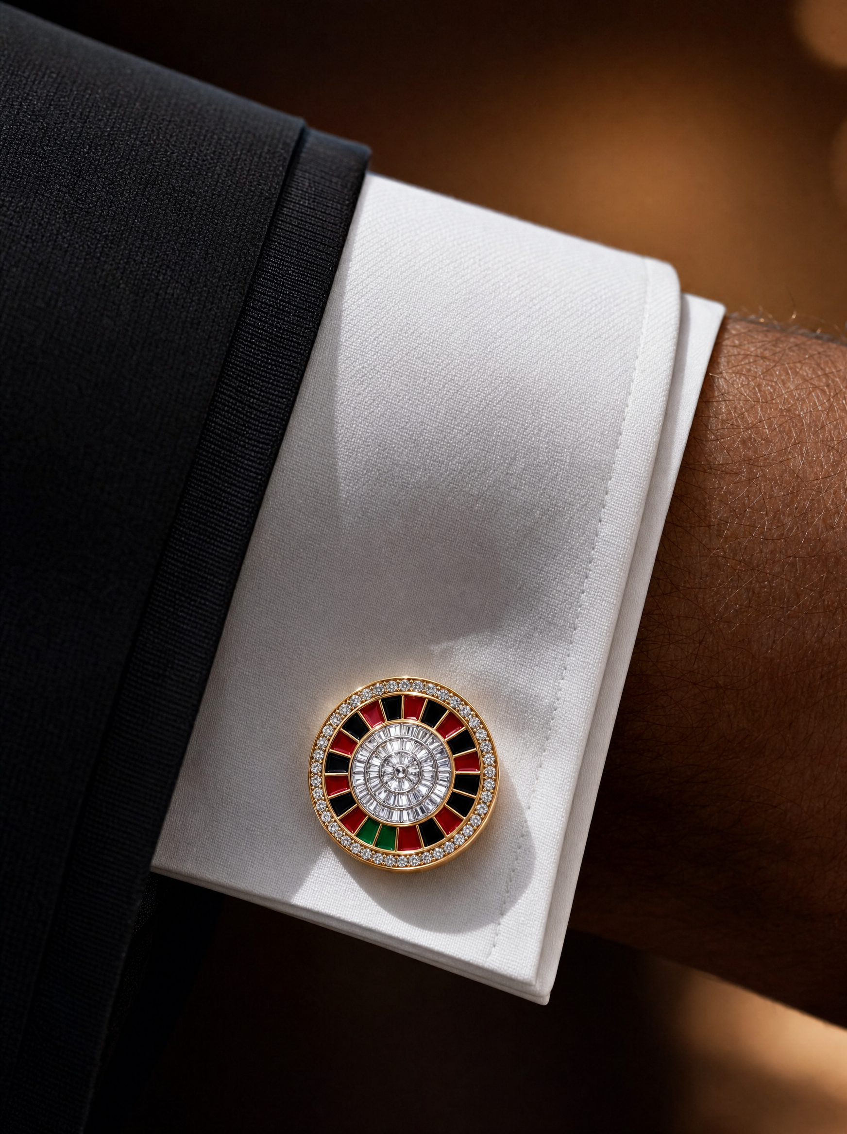 Cufflink The Wheel Lab Diamond Brooch - Fiona Diamonds - Fiona Diamonds