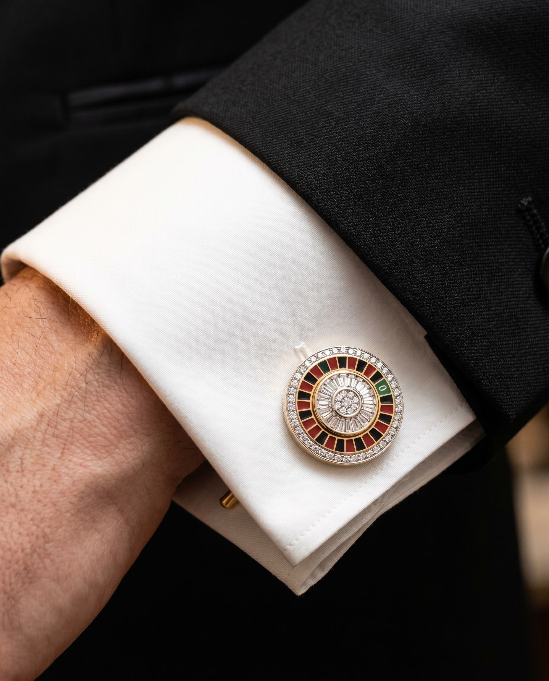 Cufflink The Roulette Lab Diamond Brooch - Fiona Diamonds - Fiona Diamonds