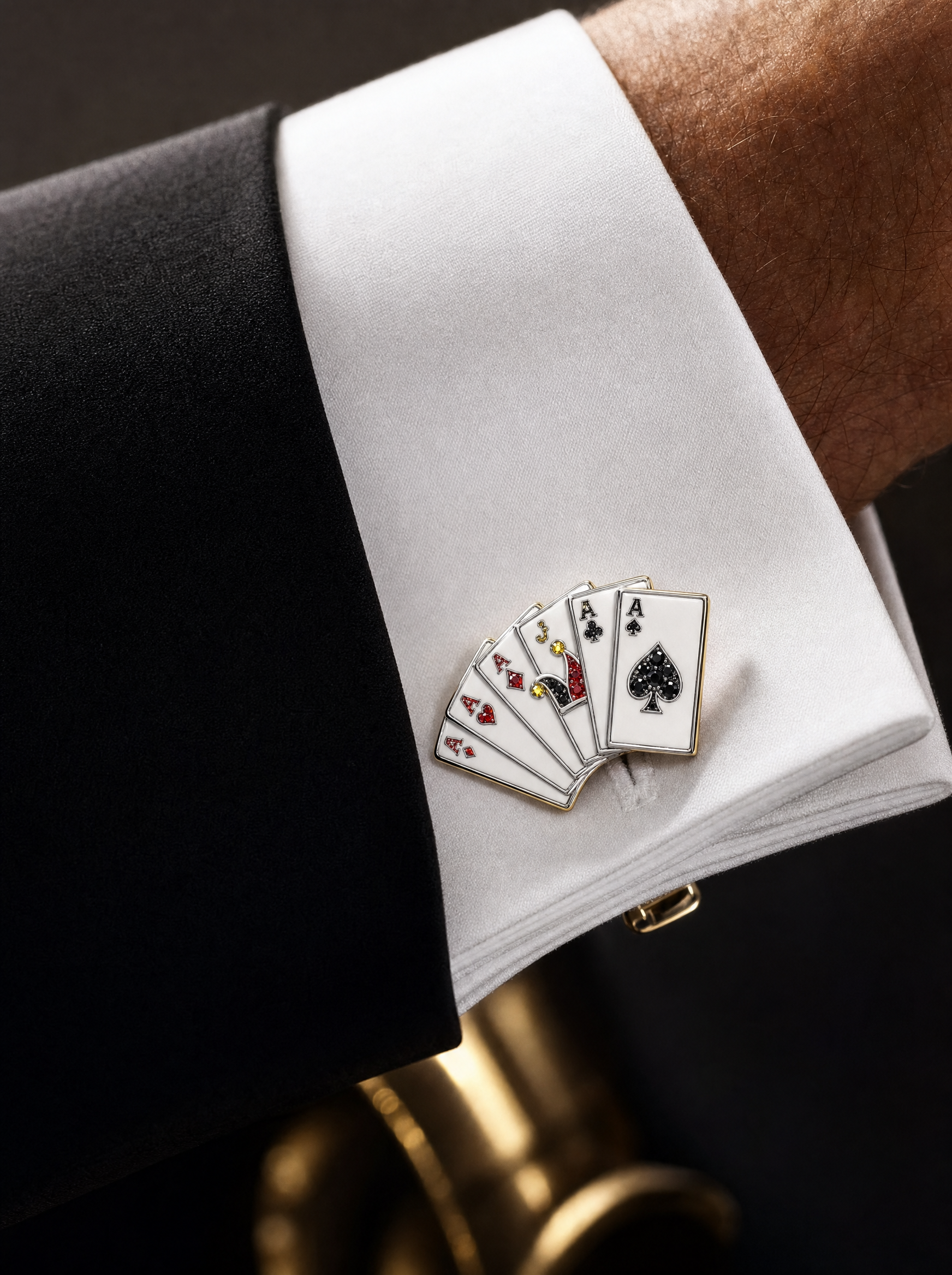 Cufflink Six of a Kind Lab Diamond Brooch - Fiona Diamonds - Fiona Diamonds