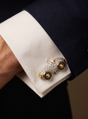 Full Throttle Lab Diamond Cufflink - Fiona Diamonds - Fiona Diamonds