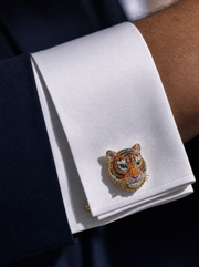 The Tiger I Lab Diamond Cufflink - Fiona Diamonds - Fiona Diamonds