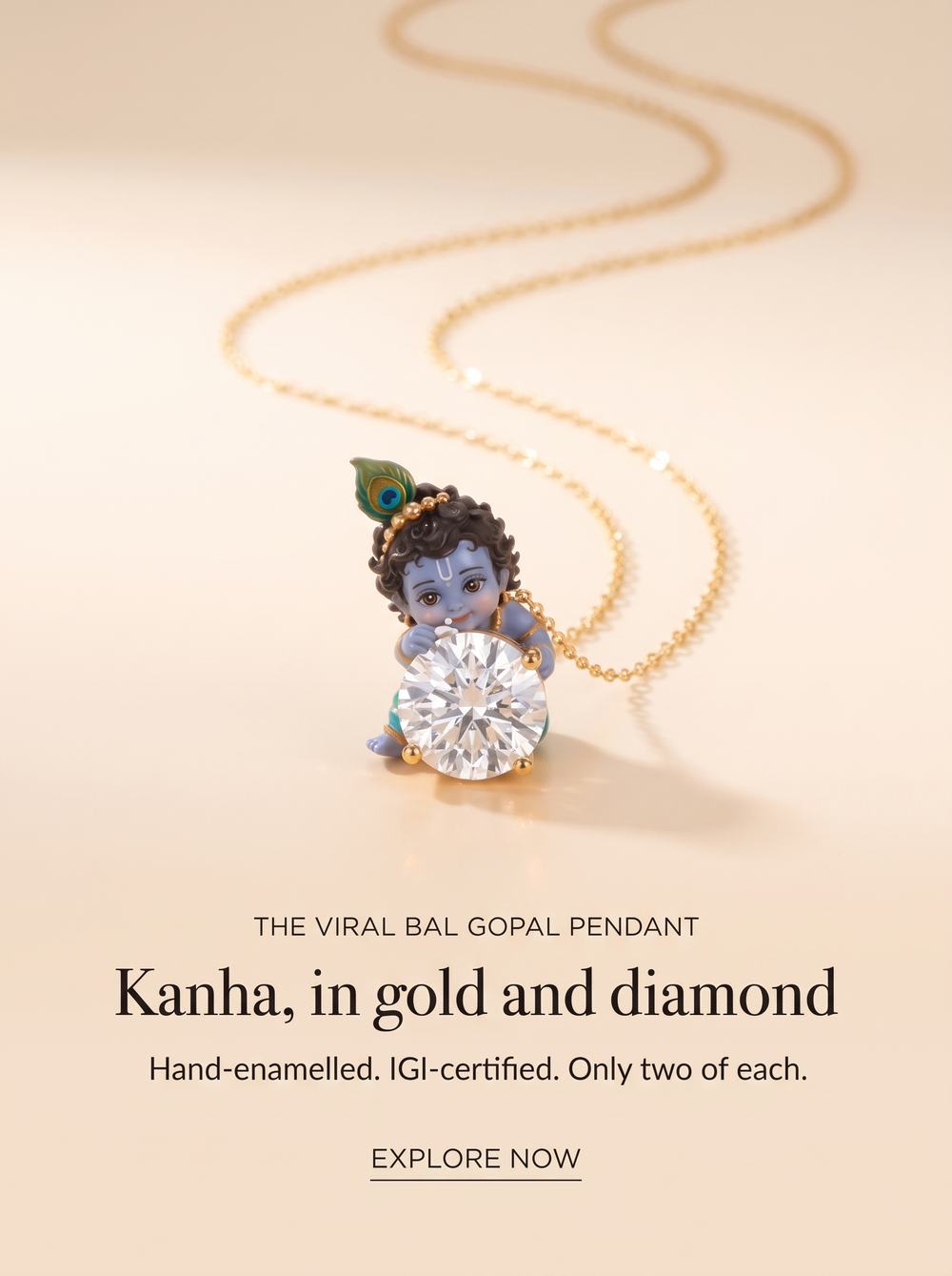 Homepage slide — The viral Bal Gopal pendant (mobile)