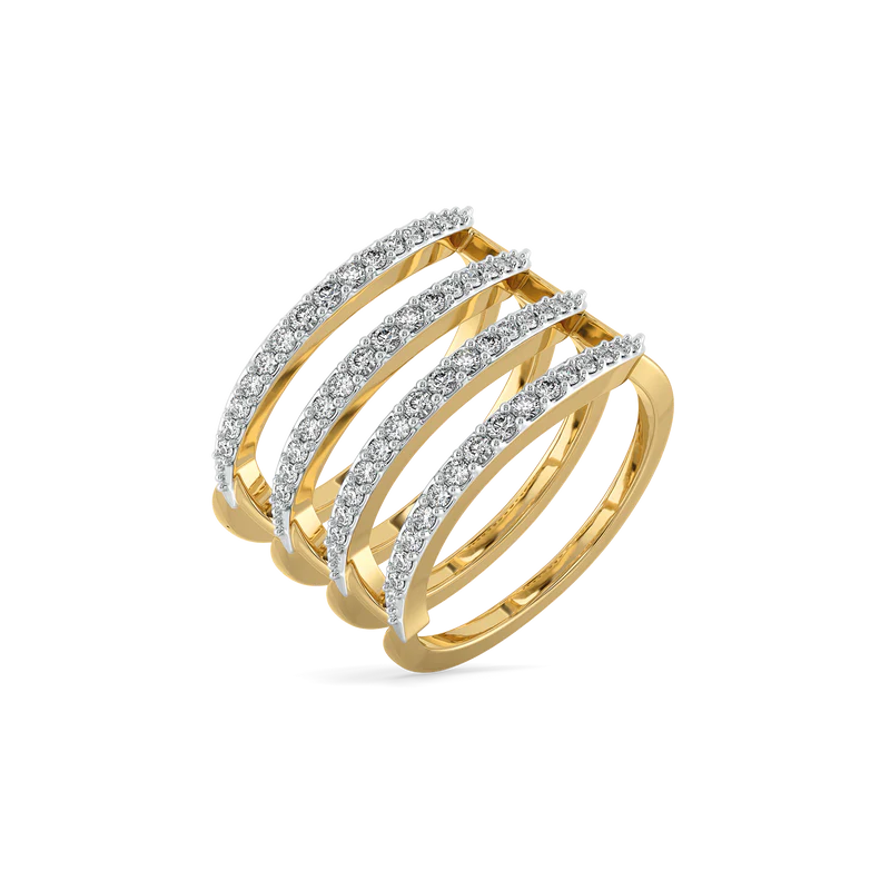 Xyvoris Lab Grown Diamond Ring in 18kt Gold Vermeil - Fiona Diamonds - Fiona Diamonds