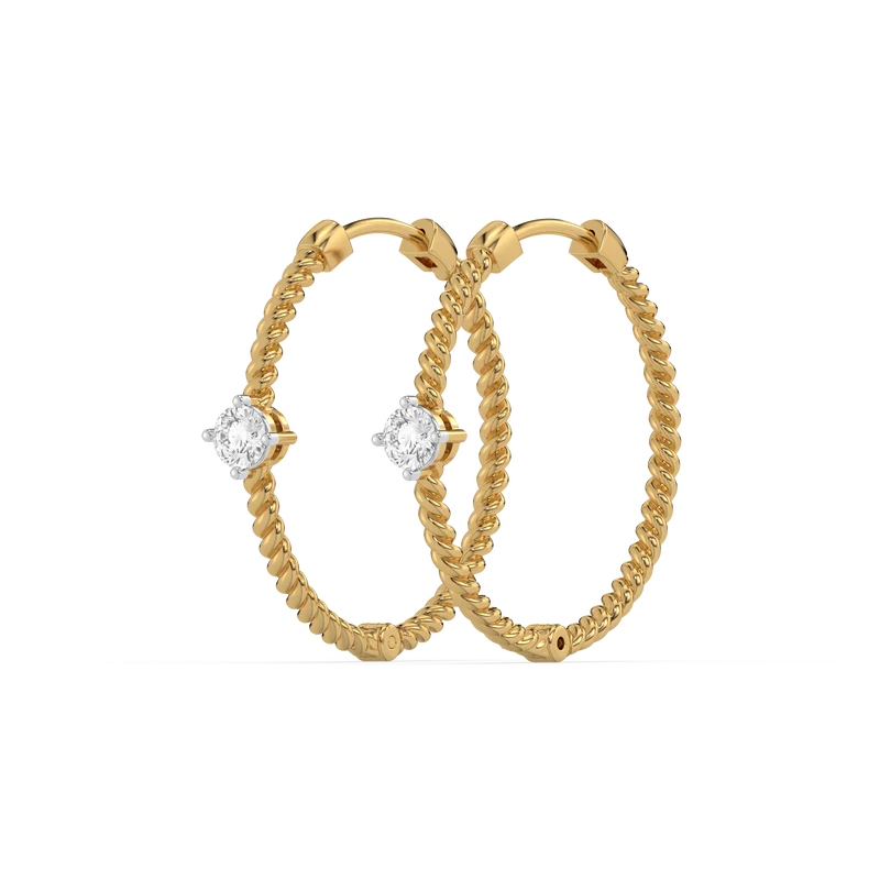 Xyvoria Lab Grown Diamond Earring in 18kt Gold Vermeil - Fiona Diamonds - Fiona Diamonds