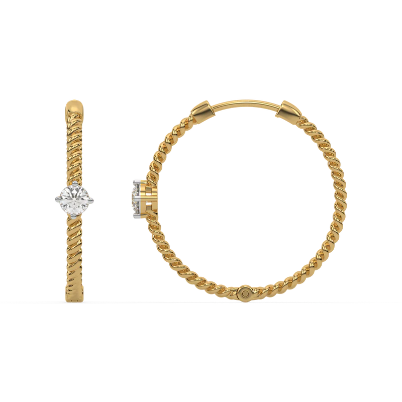 Xyvoria Lab Grown Diamond Earring in 18kt Gold Vermeil - Fiona Diamonds - Fiona Diamonds