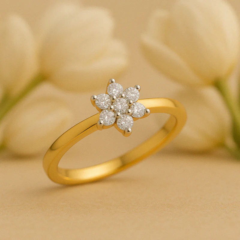 Lyvionis Lab Grown Diamond Ring in 18kt Gold Vermeil - Fiona Diamonds - Fiona Diamonds