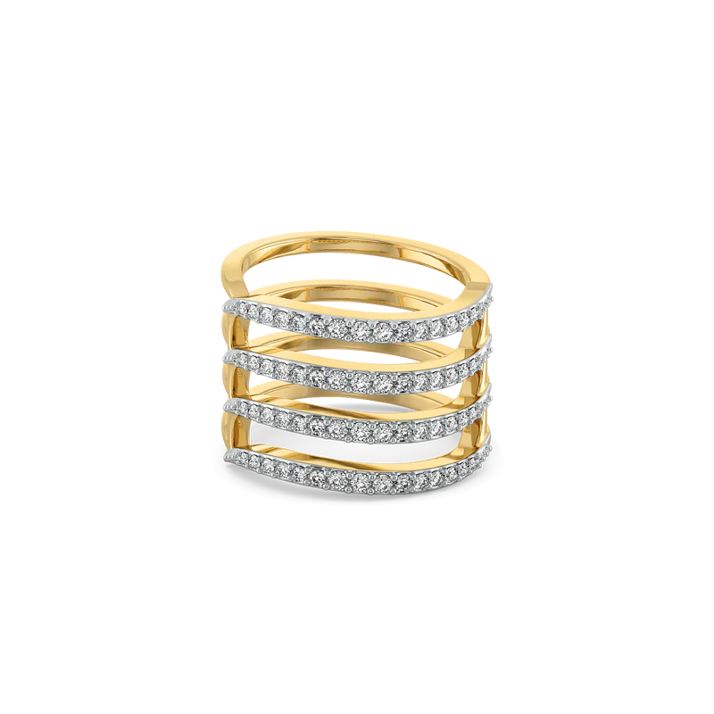 Xyvoris Lab Grown Diamond Ring in 18kt Gold Vermeil - Fiona Diamonds - Fiona Diamonds