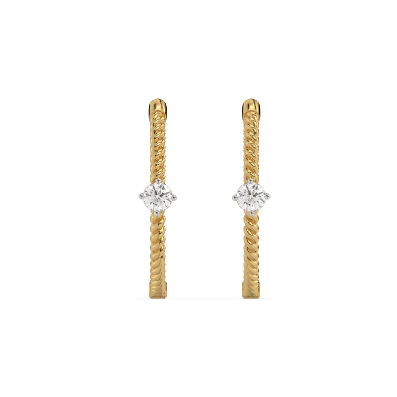 Xyvoria Lab Grown Diamond Earring in 18kt Gold Vermeil - Fiona Diamonds - Fiona Diamonds