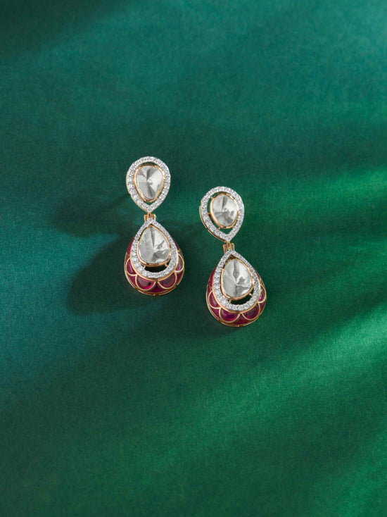 Riddhima Polki Lab Diamond Earrings - Fiona Diamonds - Fiona Diamonds
