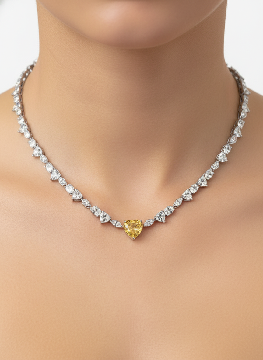 Lingfei Lab Diamond Necklace – Glowing Essence
