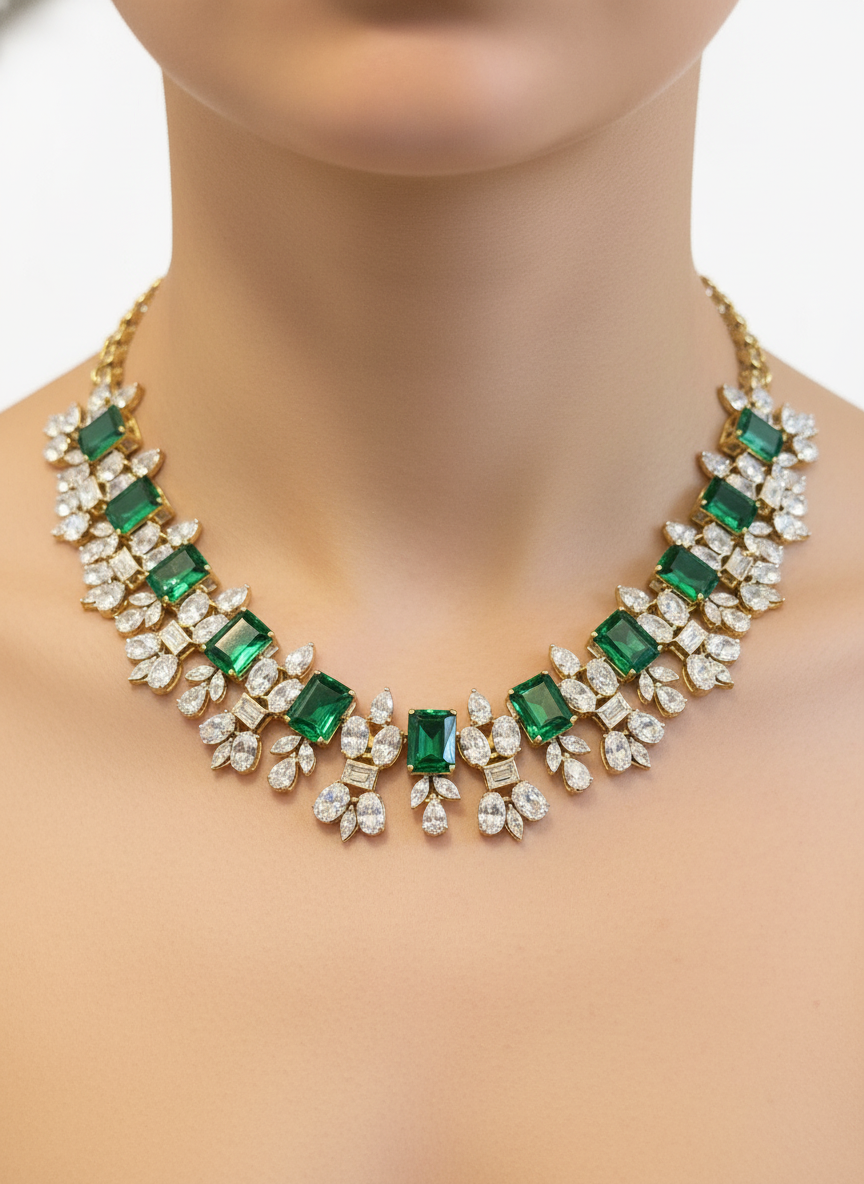 Side view of Infinite Veil Oval Lab Diamond Designer Necklace in 14K Yellow Gold - Fiona Diamonds