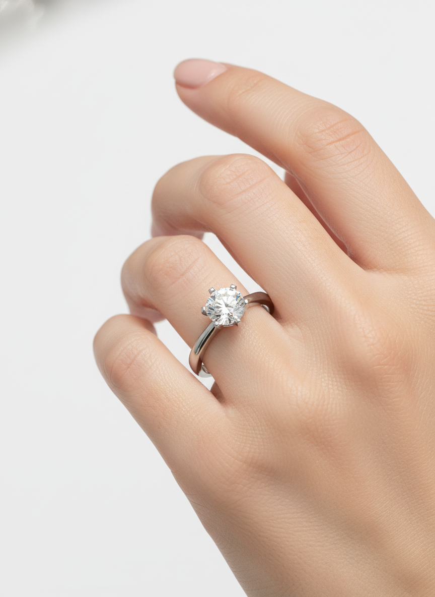 Qianru 4ct Lab Diamond Ring – Bold & Refined