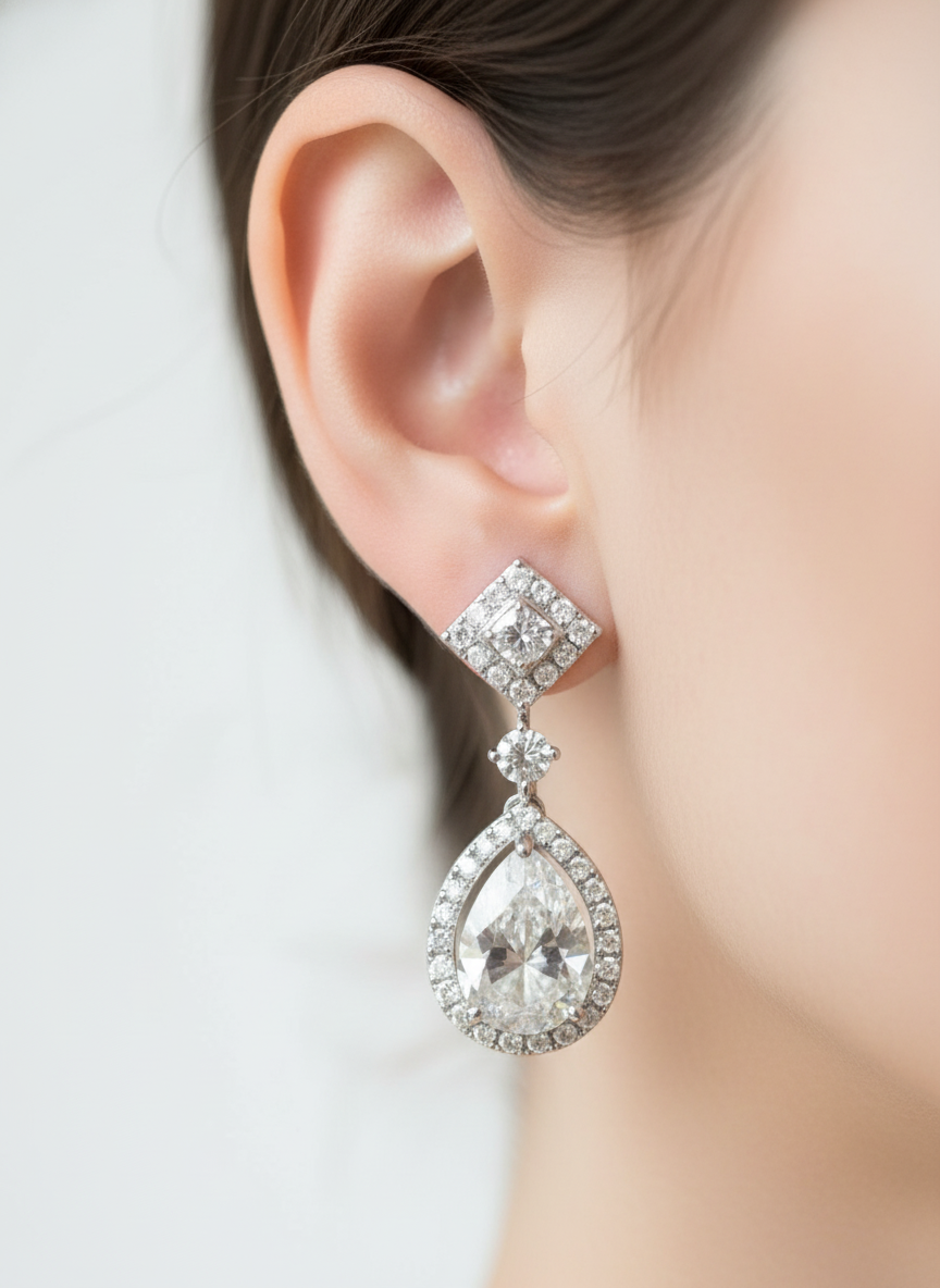 Crystal Verse Lab Diamond Earring - Fiona Diamonds - Fiona Diamonds