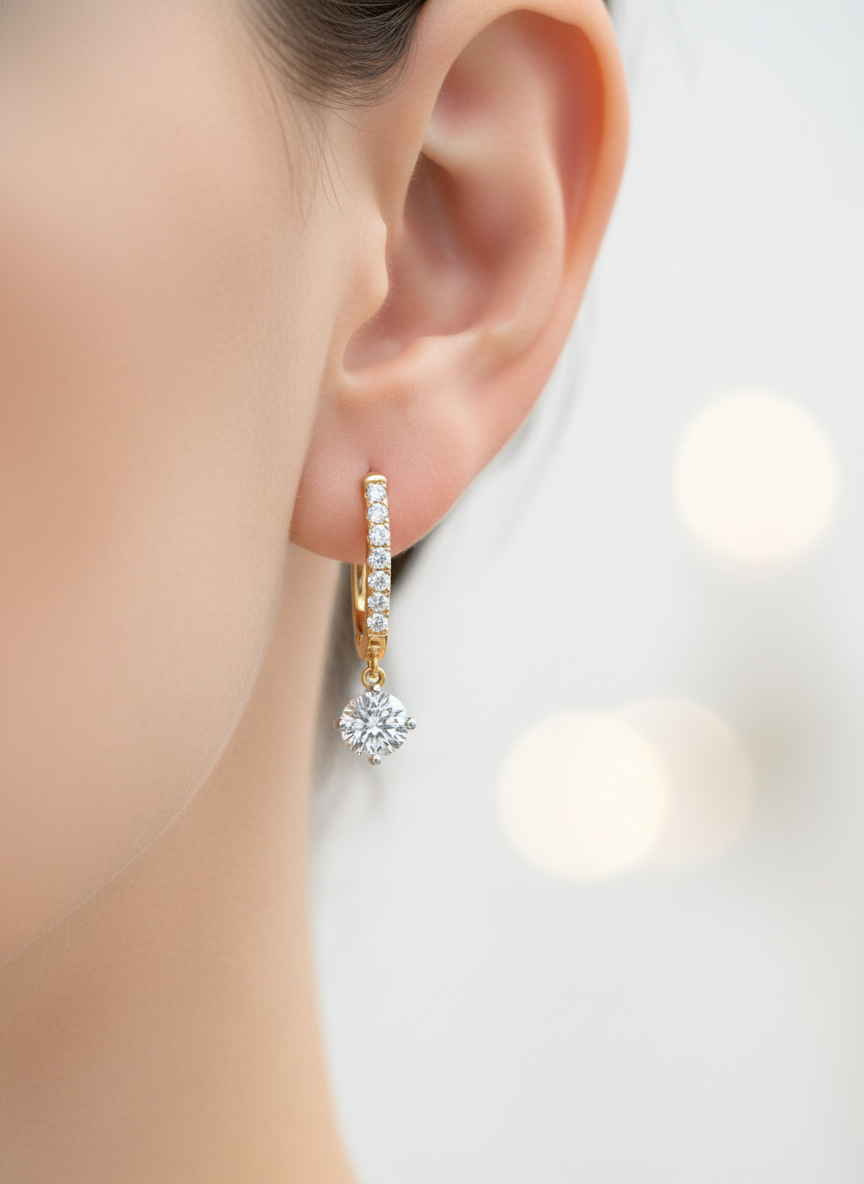 Myna Twist Lab Diamond Earring