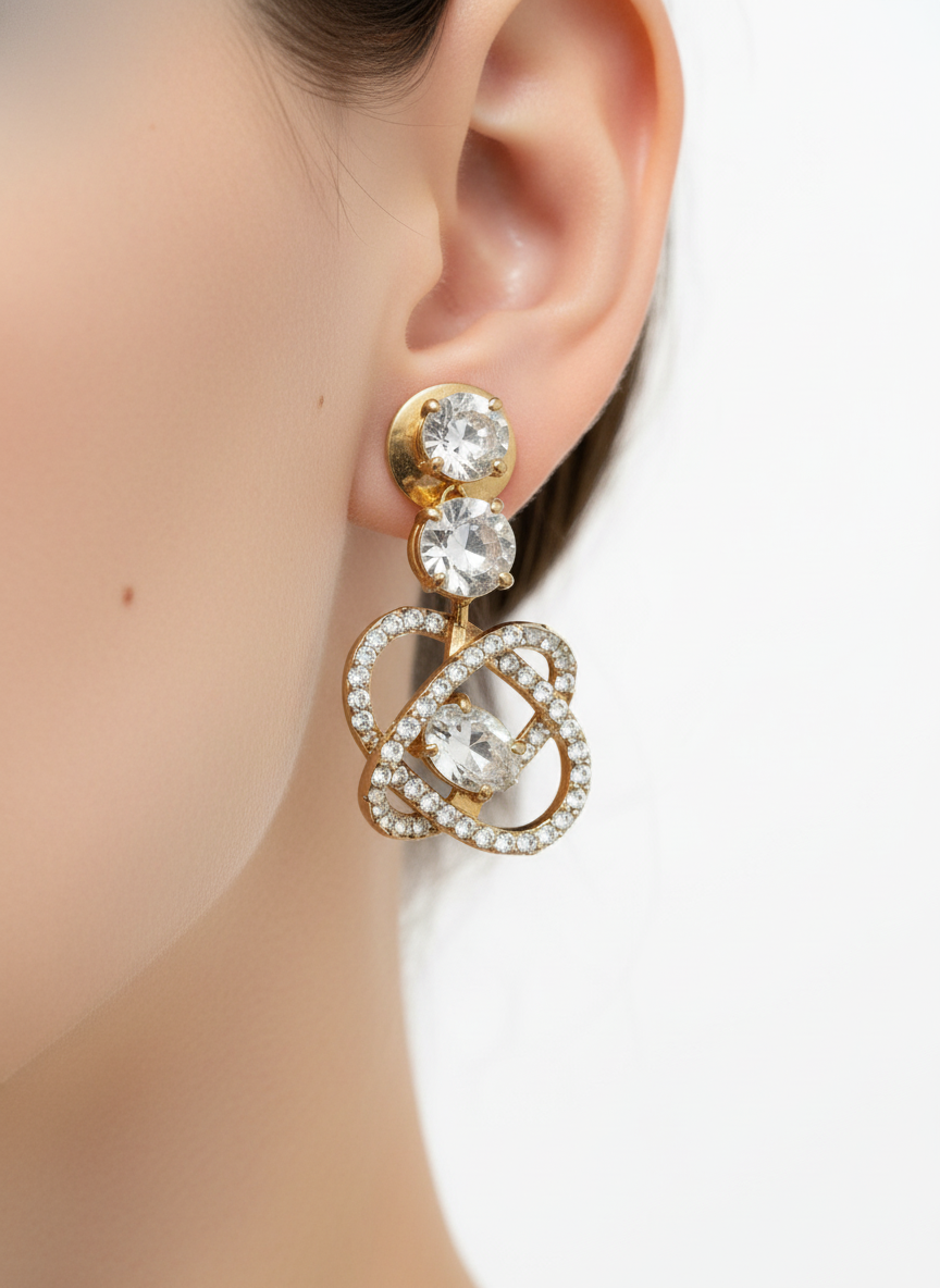 Gilded Charm Lab Diamond Earring