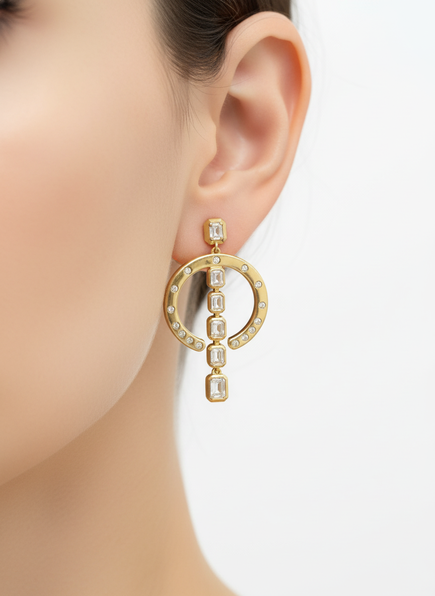 Starlight Gold Lab Diamond Earring