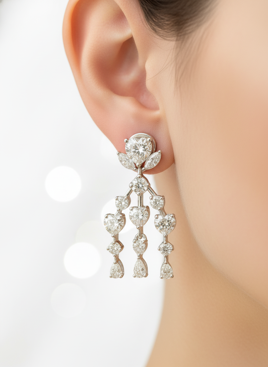 Cynira Lab Diamond Dangler Earring – Drop of Dream