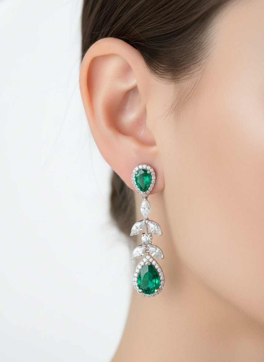 Chandralekha Lab Diamond Earrings - Radiant & Refined