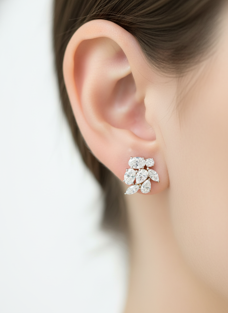 Serene Bloom Lab Diamond Earring