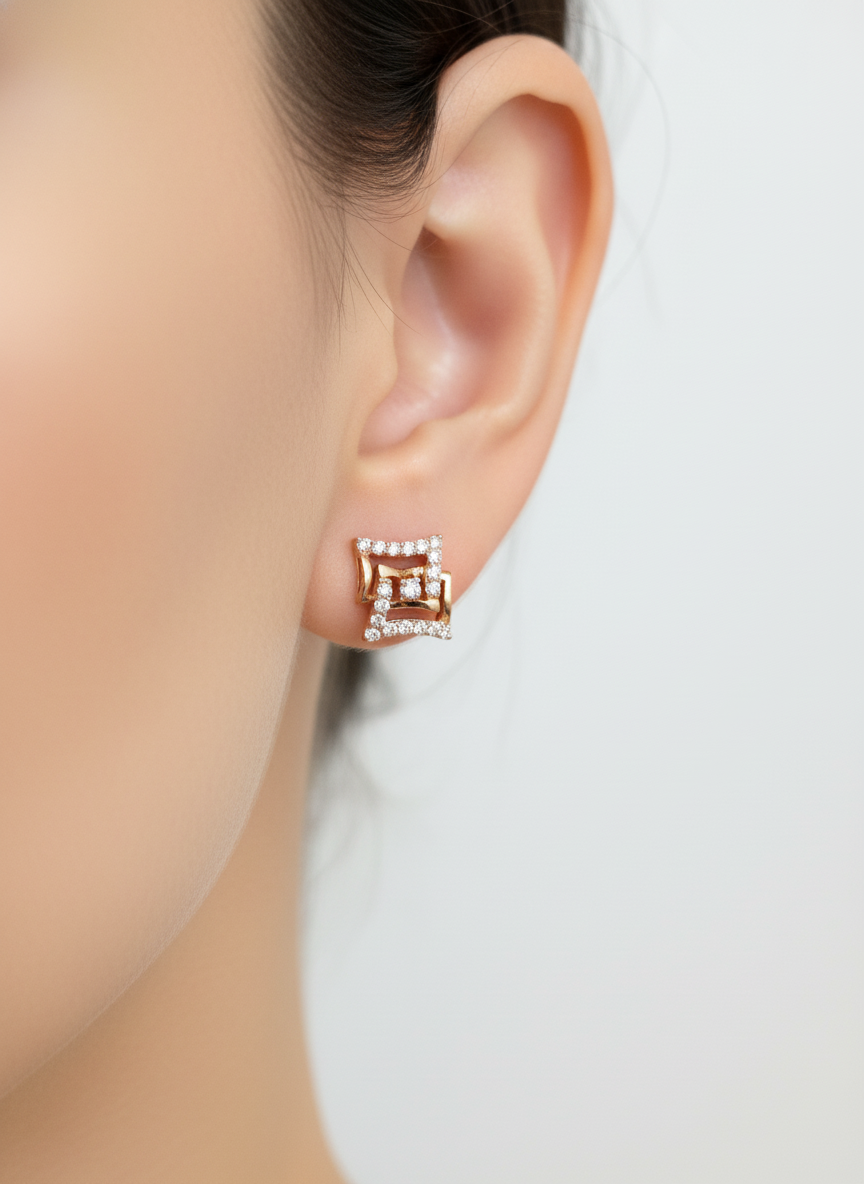 Amber Serenade Lab Diamond Earring