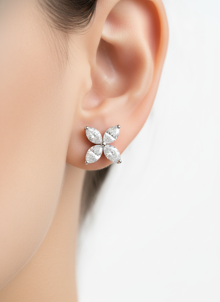 Marquise Lab Diamond Earring