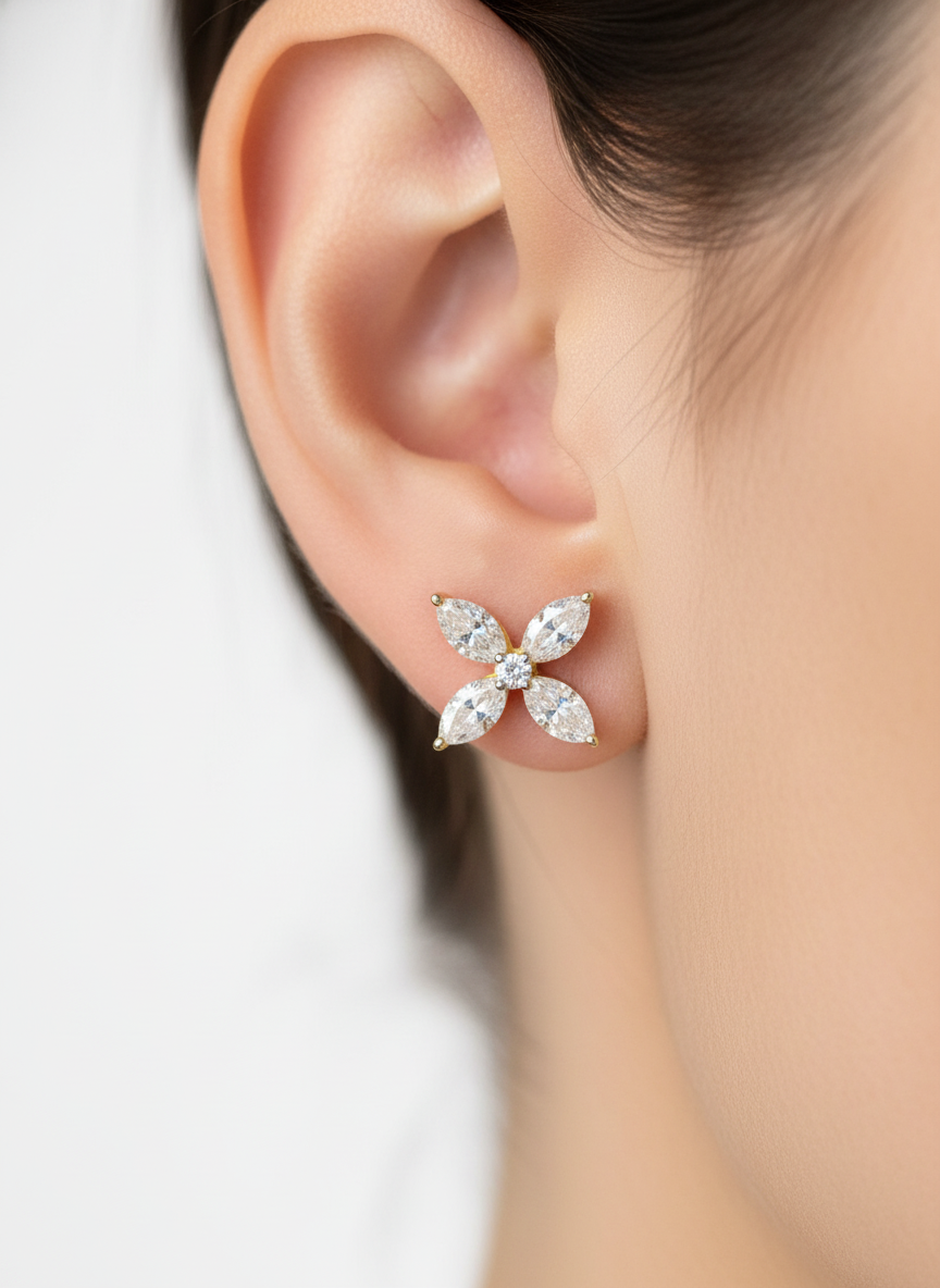 Marquise Lab Diamond Earring