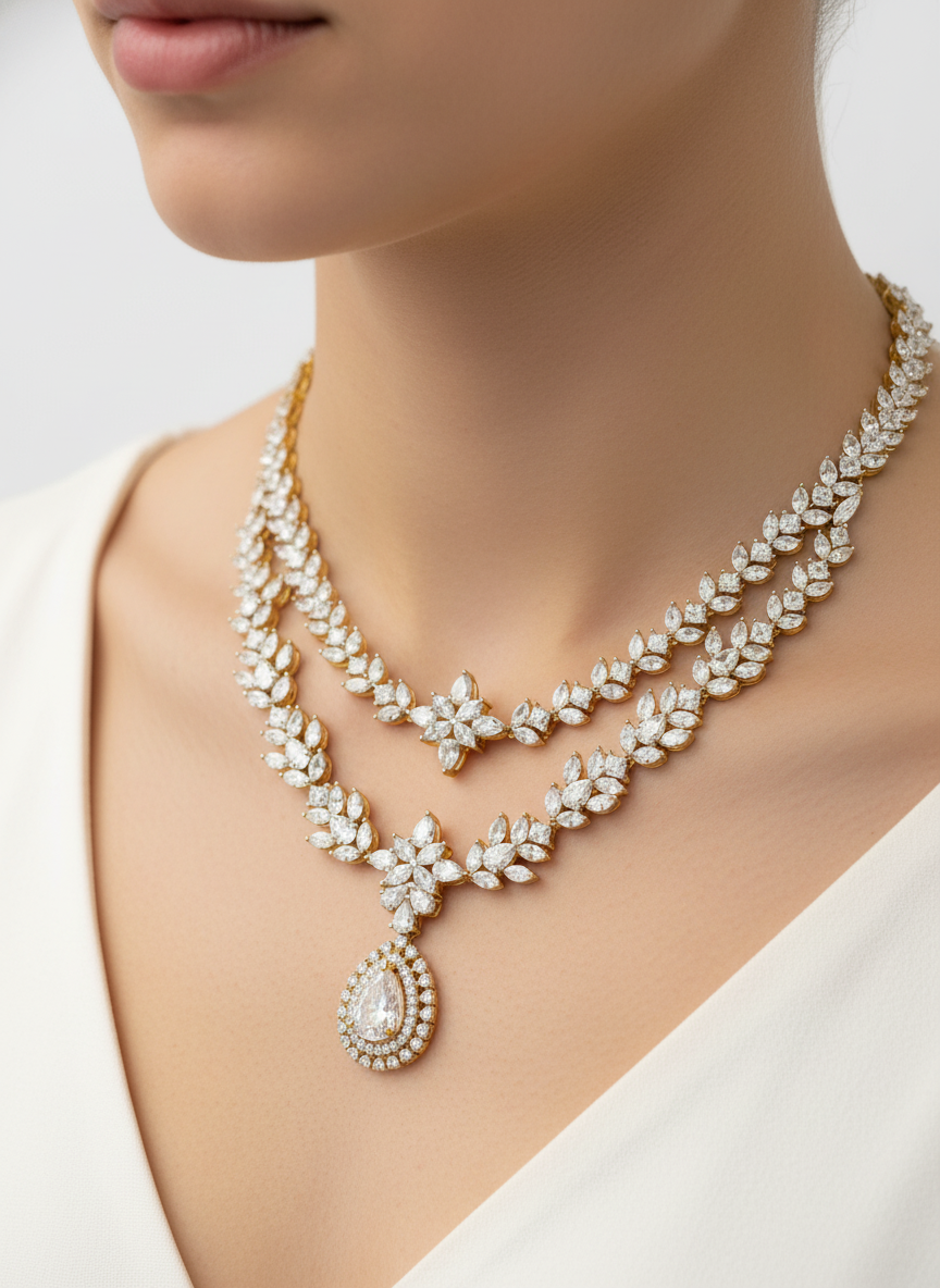 Sivelle Blush Lab Diamond Necklace