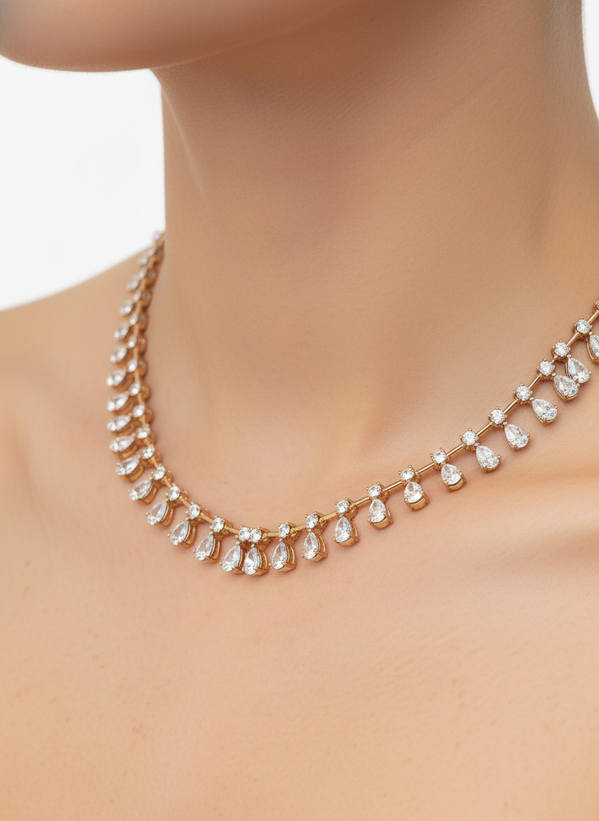 Nerine Beam Lab Diamond Necklace