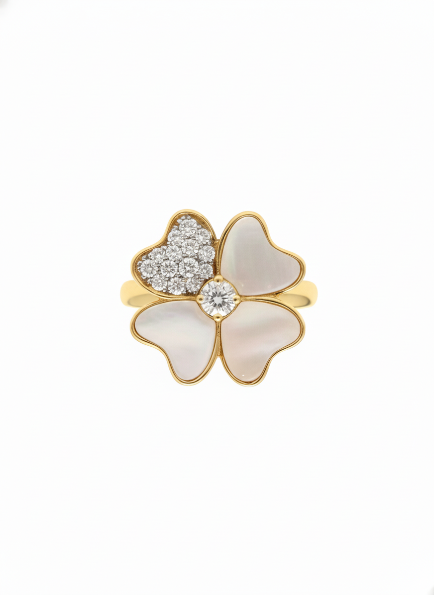 Venrissa Round Lab Diamond Designer Ring in 18K Yellow Gold by Fiona Diamonds