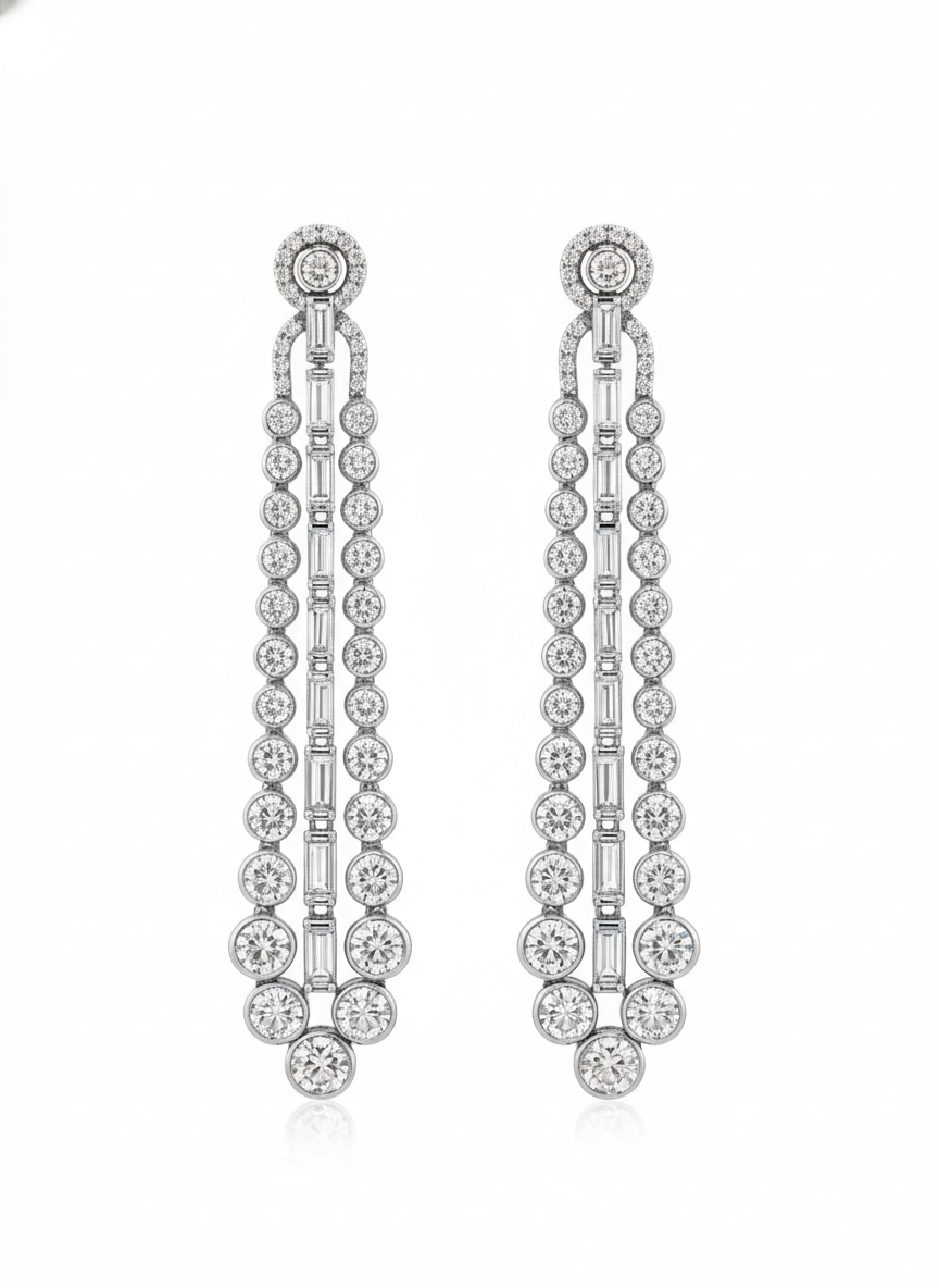 Orlissara Lab Diamond Dangler Earring