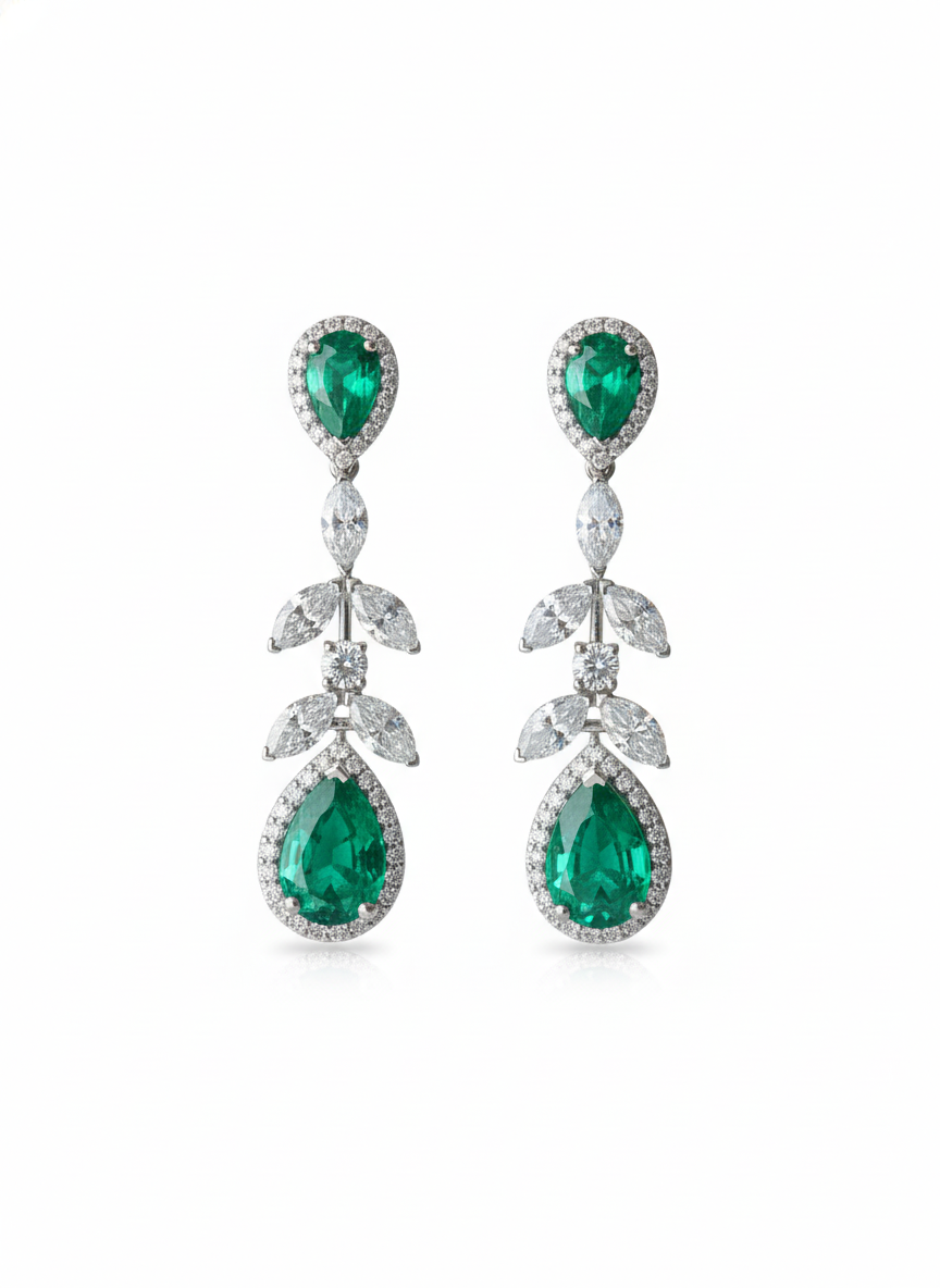 Chandralekha Lab Diamond Earrings - Radiant & Refined