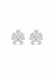 Wynlissara Oval Lab Diamond Earrings in 14K White Gold by Fiona Diamonds