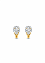1.10 Carat Pear Pear Lab Diamond Earrings in 18K Yellow Gold by Fiona Diamonds