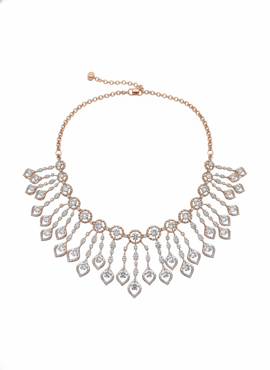 Lyria Lab Grown Diamond Necklace Set – Radiant & Unique