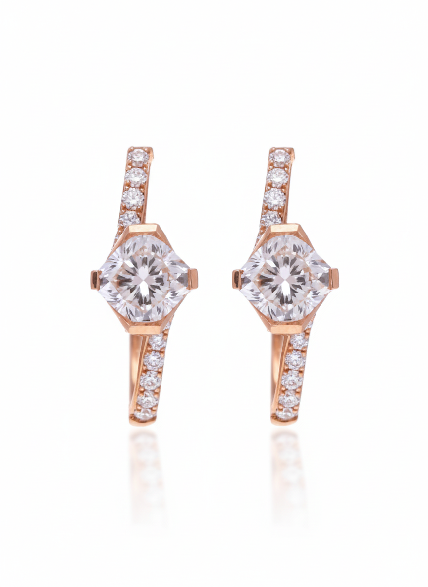 Novae Line Lab Diamond Earring