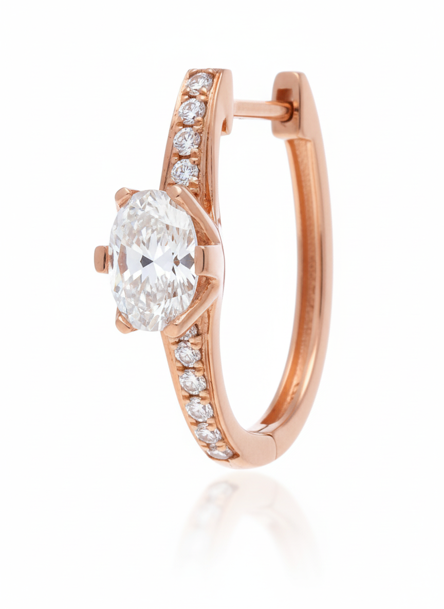 Novae Line Lab Diamond Earring