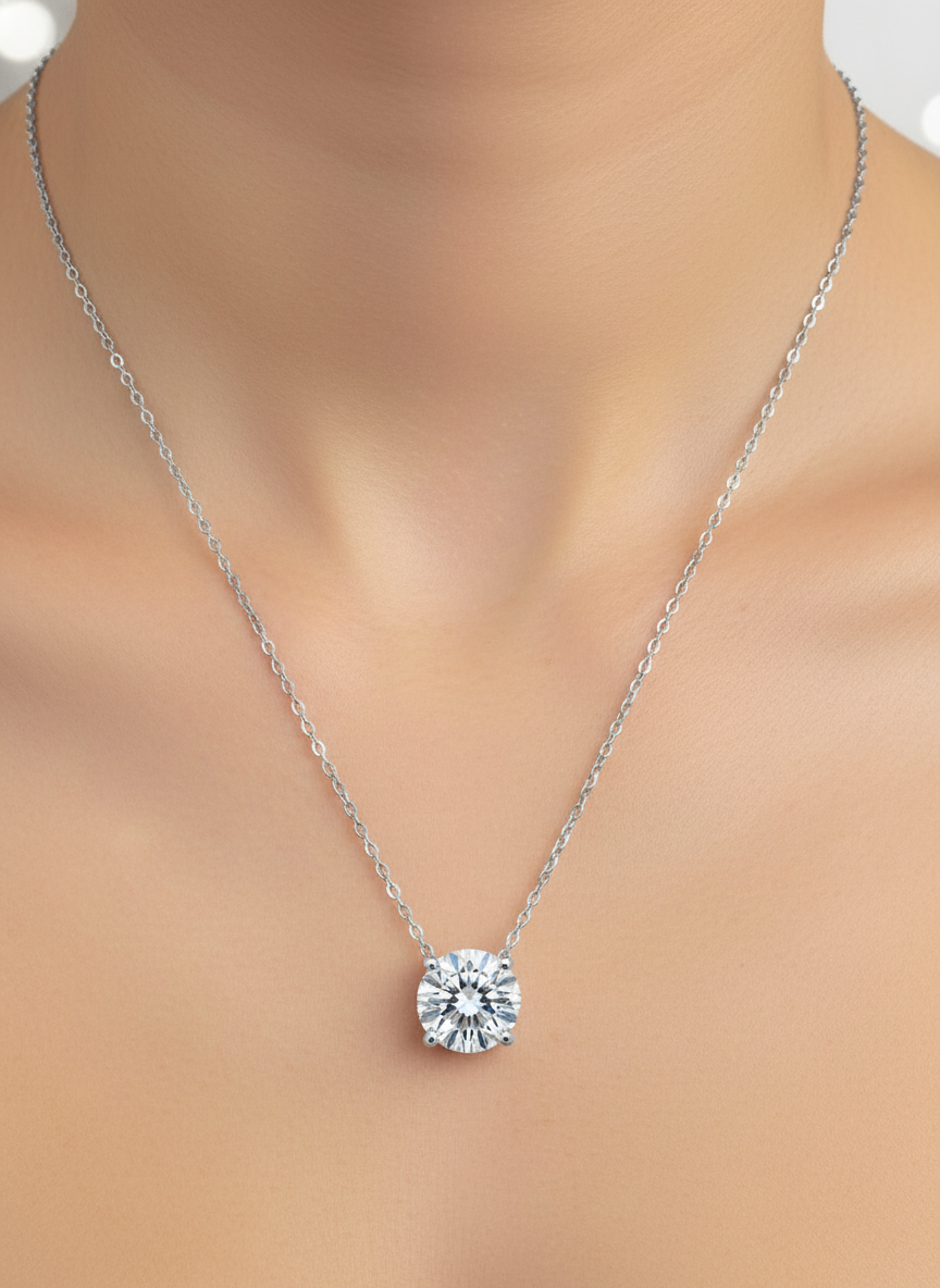Solace Charm Lab Diamond Pendant - Fiona Diamonds - Fiona Diamonds