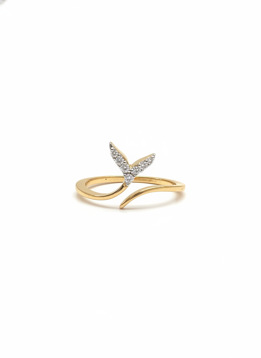 Avyzelis Lab Grown Diamond Ring in 18kt Gold Vermeil - Fiona Diamonds - Fiona Diamonds