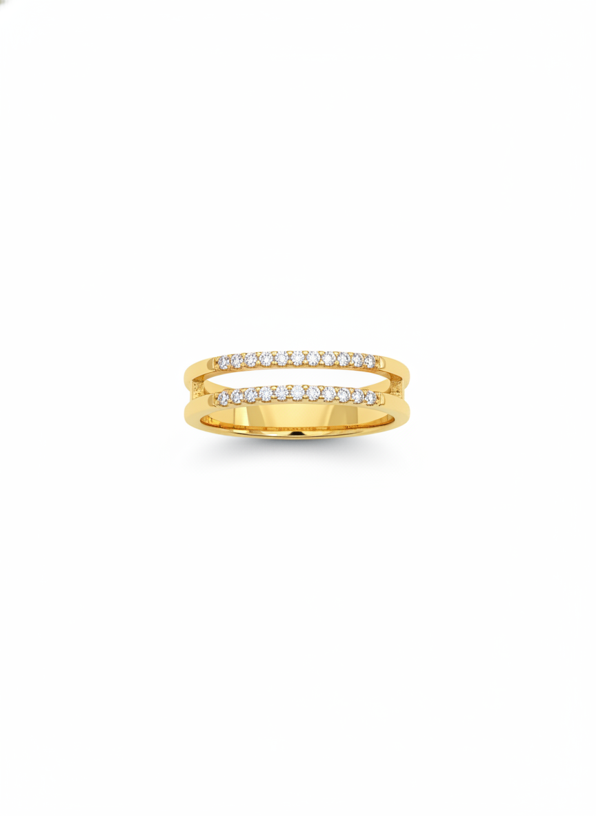 Regal Dew Ring in 18kt Gold Vermeil - Fiona Diamonds - Fiona Diamonds