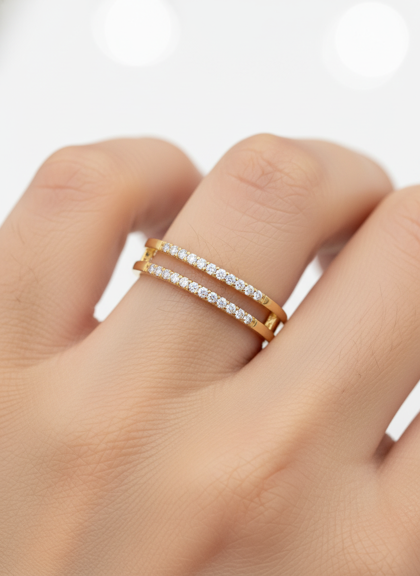 Regal Dew Ring in 18kt Gold Vermeil - Fiona Diamonds - Fiona Diamonds