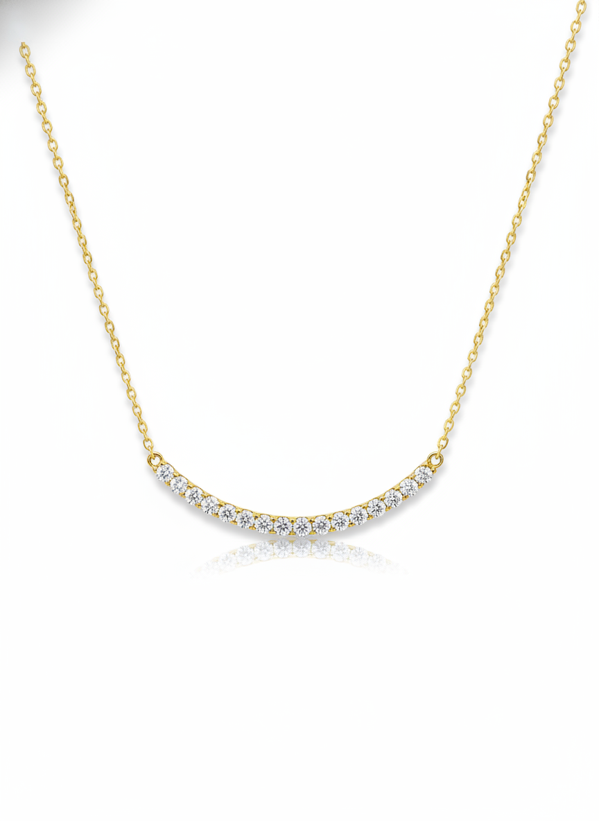 Lyvexia Lab Grown Diamond Necklace in 18kt Gold Vermeil - Fiona Diamonds - Fiona Diamonds