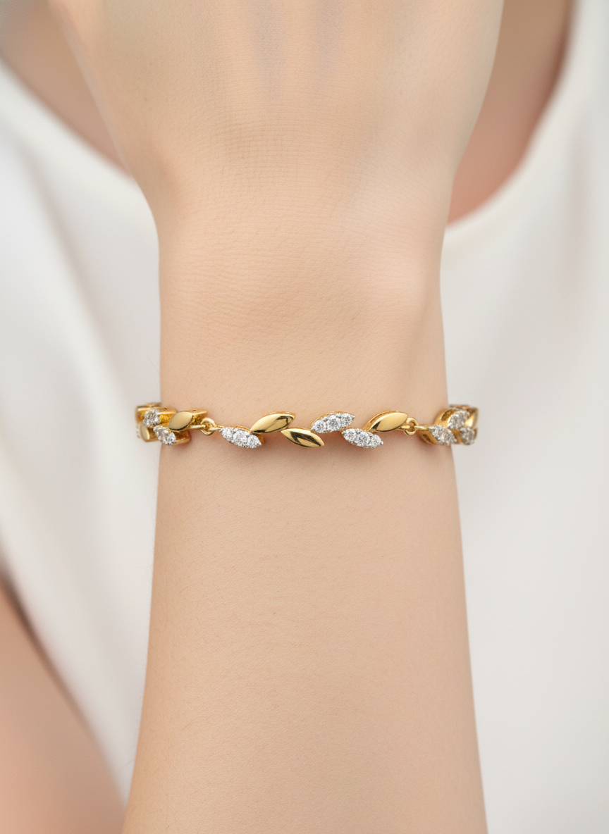 Zorynth Lab Grown Diamond Bracelet in 18kt Gold Vermeil - Fiona Diamonds - Fiona Diamonds