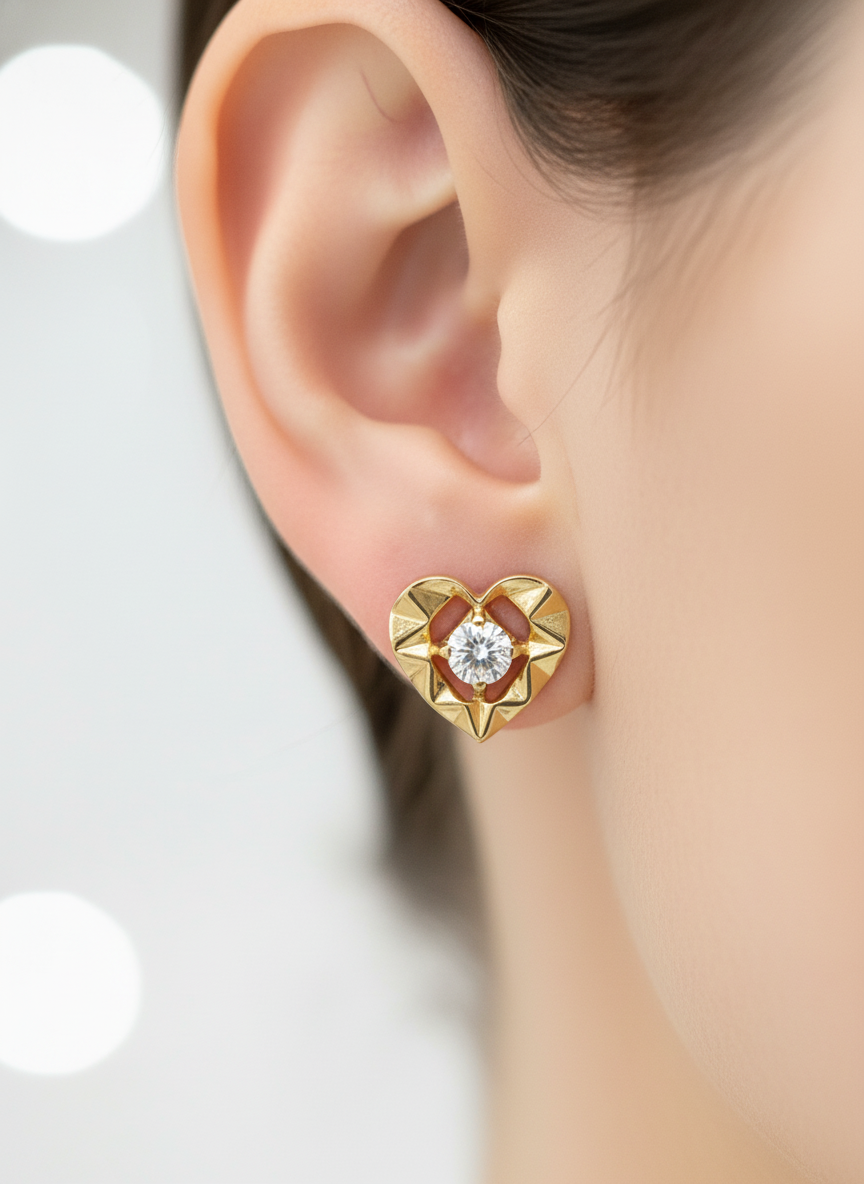 Avythera Lab Grown Diamond Earring in 18kt Gold Vermeil - Fiona Diamonds - Fiona Diamonds