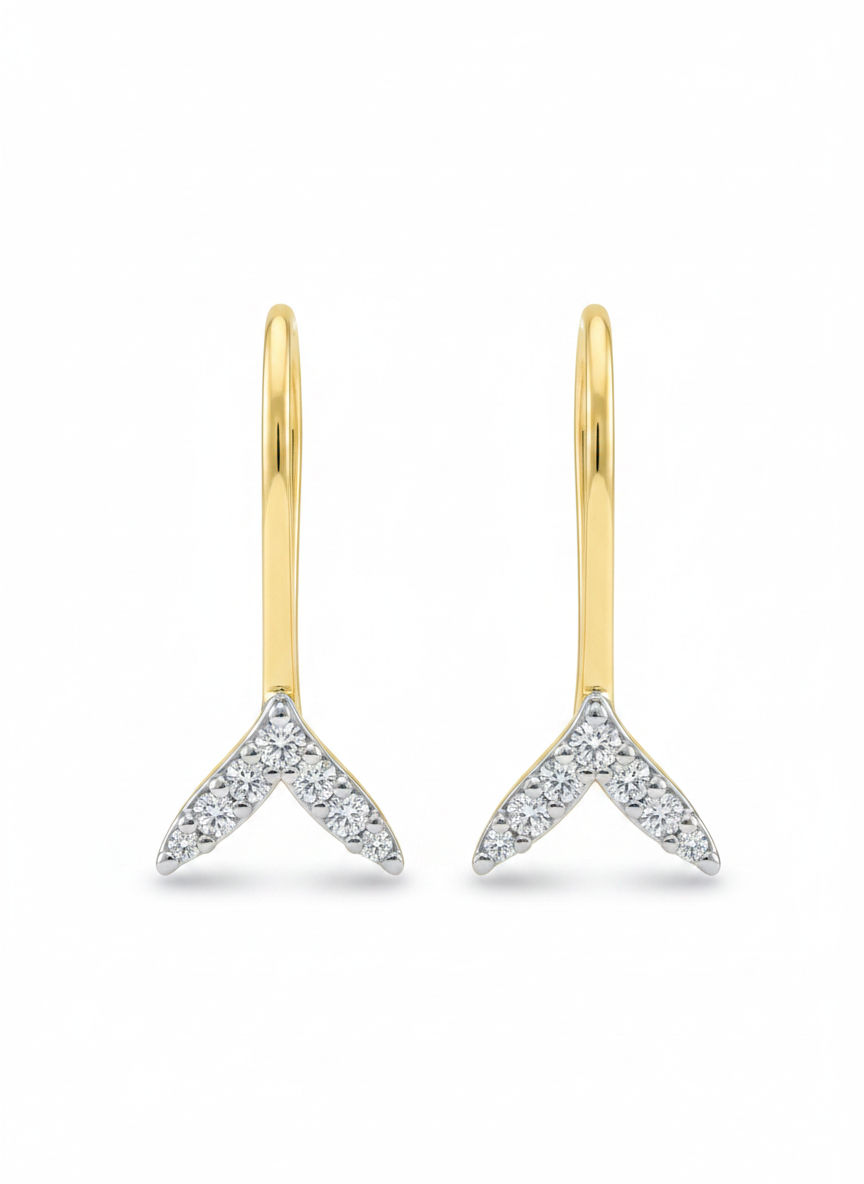 Lyxeris Lab Grown Diamond Earring in 18kt Gold Vermeil - Fiona Diamonds - Fiona Diamonds