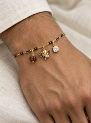 Mangalmurti Ganesha Rudraksh Men's Hand Mangalsutra — on-model