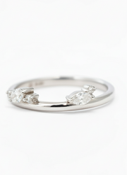 Vortexify Marquise Lab Diamond Designer Ring in 18K White Gold by Fiona Diamonds