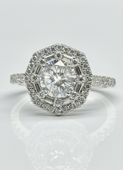 Elan 1ct Lab Grown Diamond Ring - Stylish & Radiant - Fiona Diamonds - Fiona Diamonds