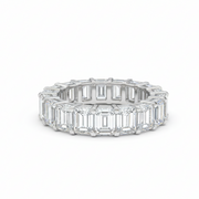 Imperial Emerald Lab Diamond Eternity Ring in 14K White Gold by Fiona Diamonds
