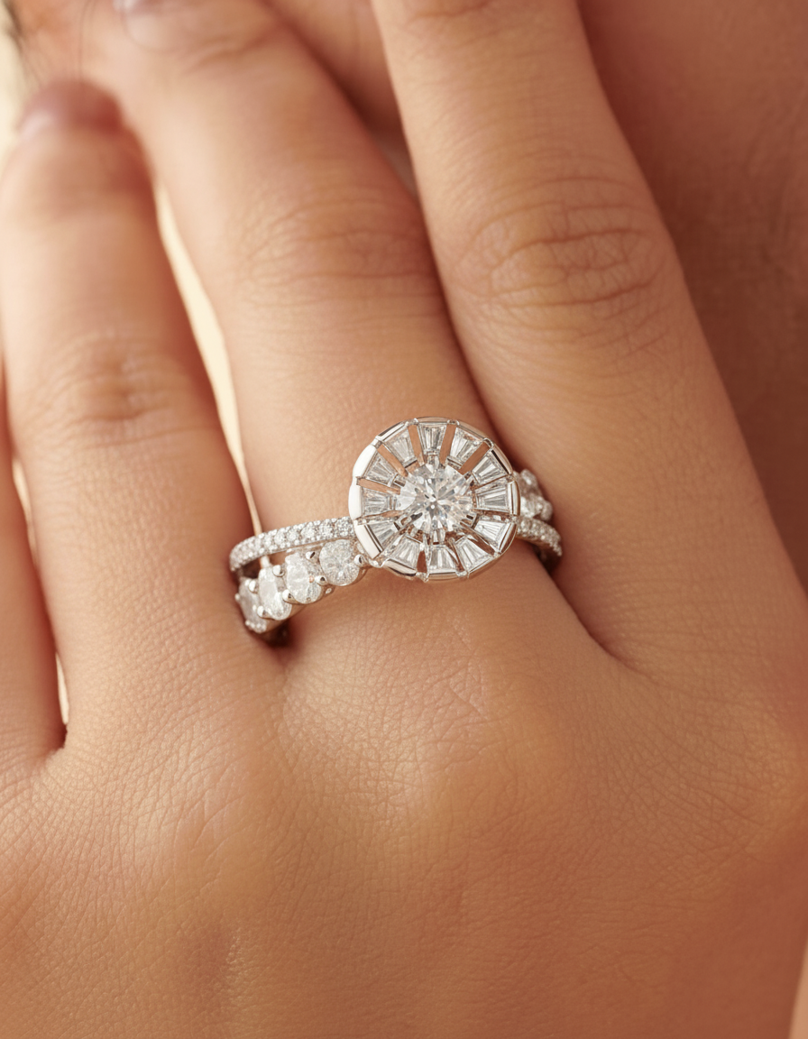 Vellichor 50 Pointer Lab Diamond Ring